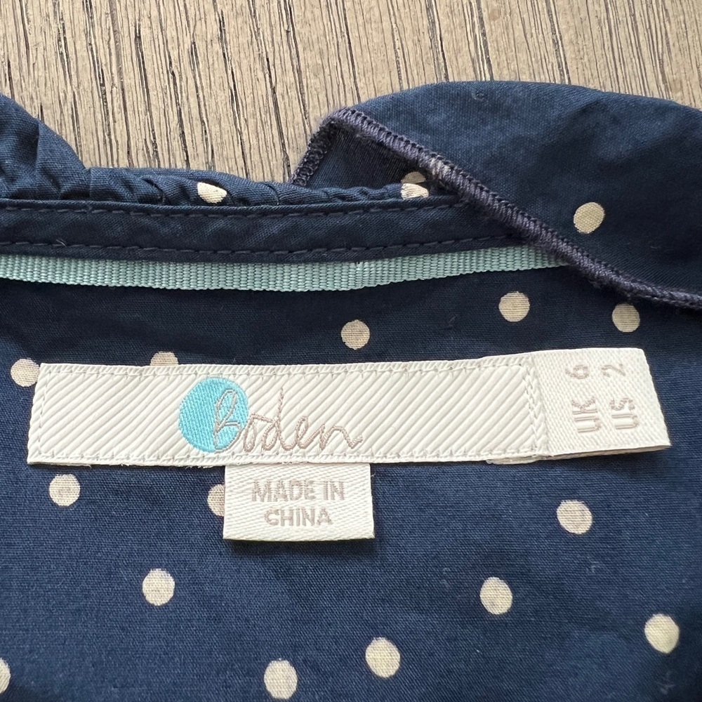 Women’s Boden Pippa Long Sleeve Polka Dot blouse size 2 - Picture 5 of 5